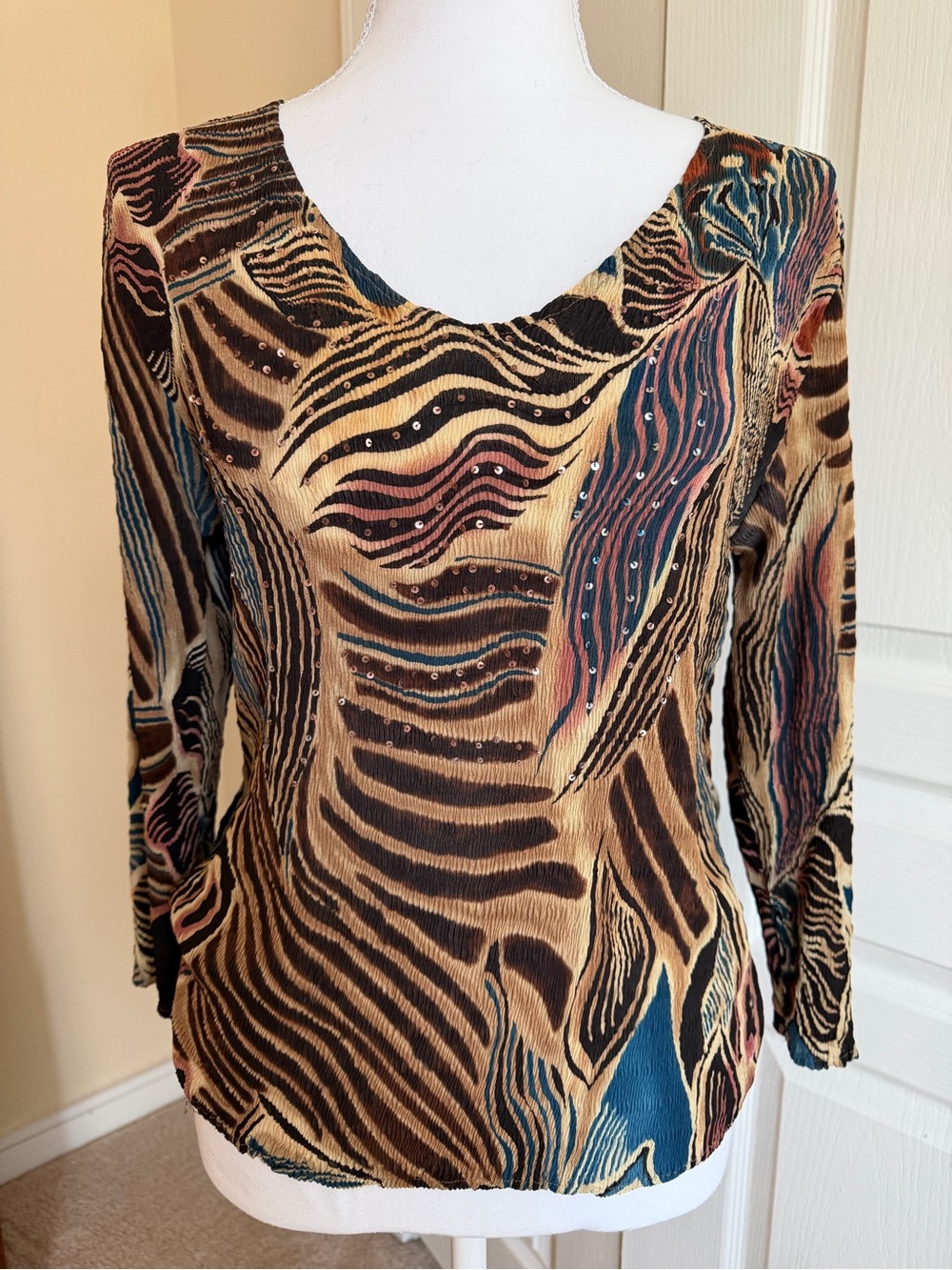 Alberto Makali Animal Print Blouse